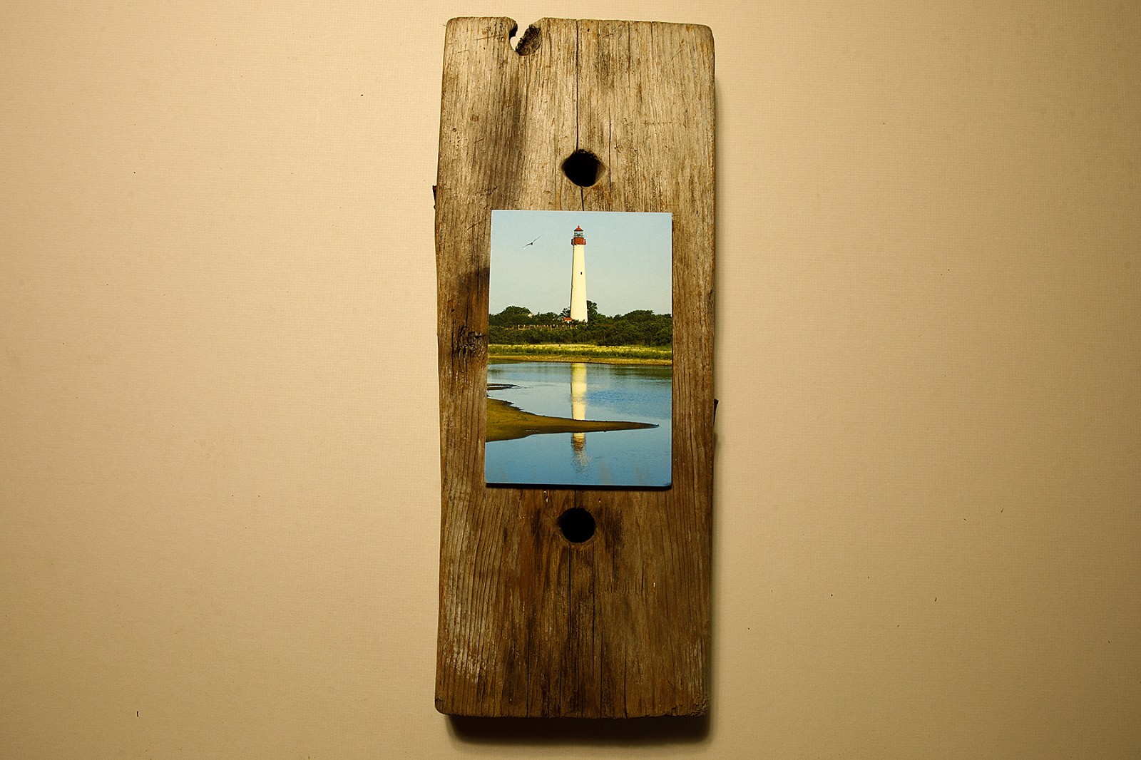 Driftwood Mounted Seascape – Cape May Lighthouse, New Jersey