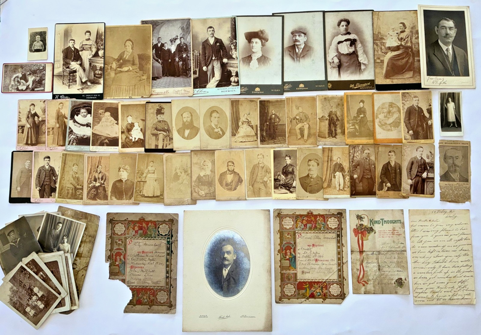 Historical Fotonachlass England ca.1875 – 1910 Portraits, Certificates, Family