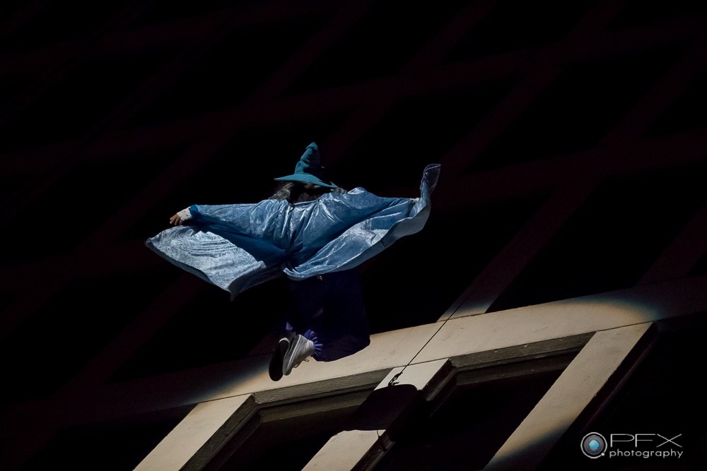 Aerial Wizard Performer Mid-Air Stage Show Fine Art Photo Print 5×7