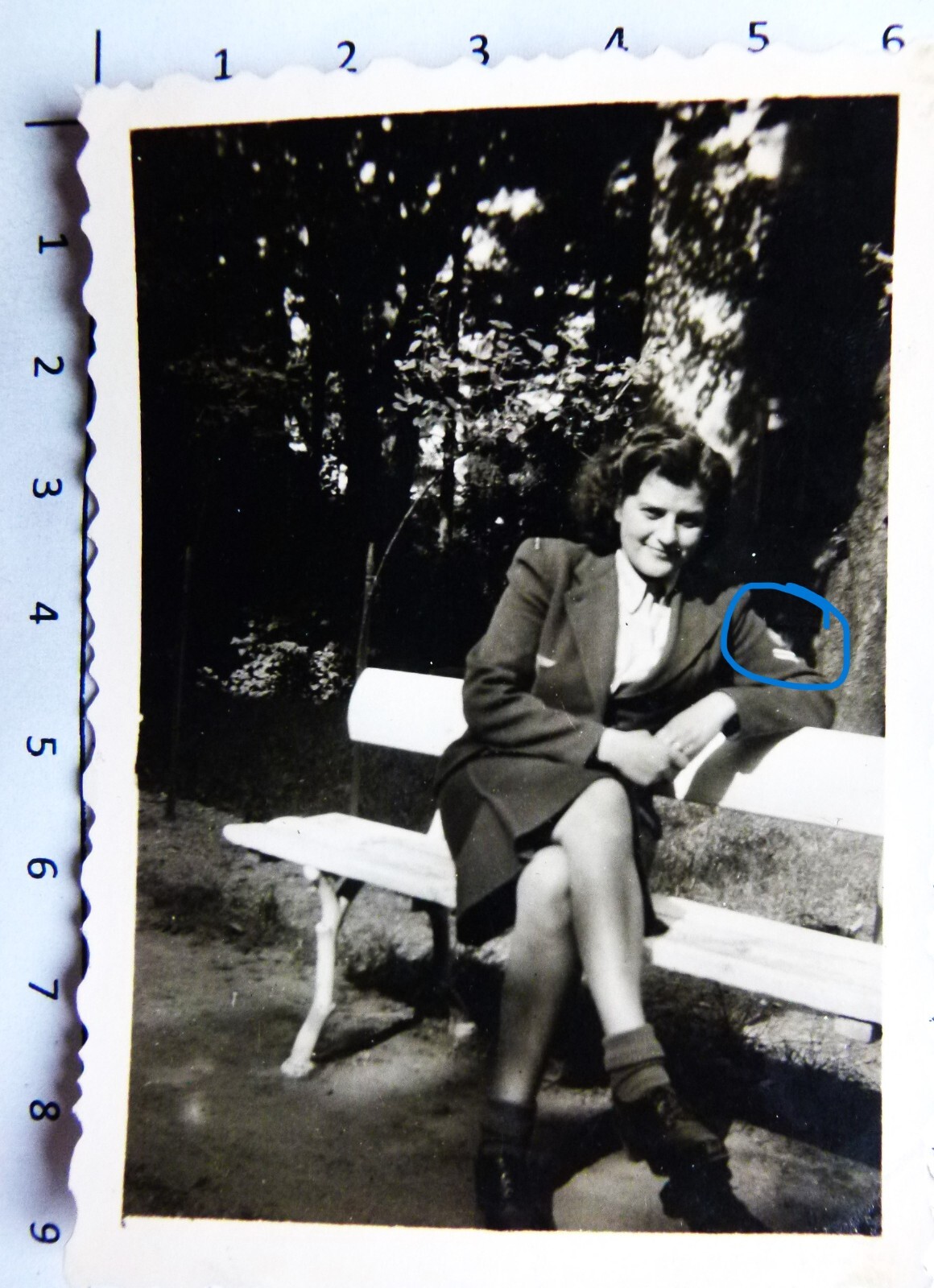 old original photo of 1944 pretty maid, flash girl in Budapest 2nd World War II