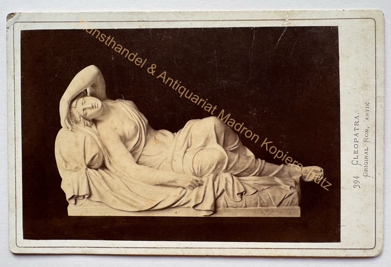 orig. KAB Cabinet Photo Photograph Old Picture Fashion Circa 1875 Rome Art Cleopatra