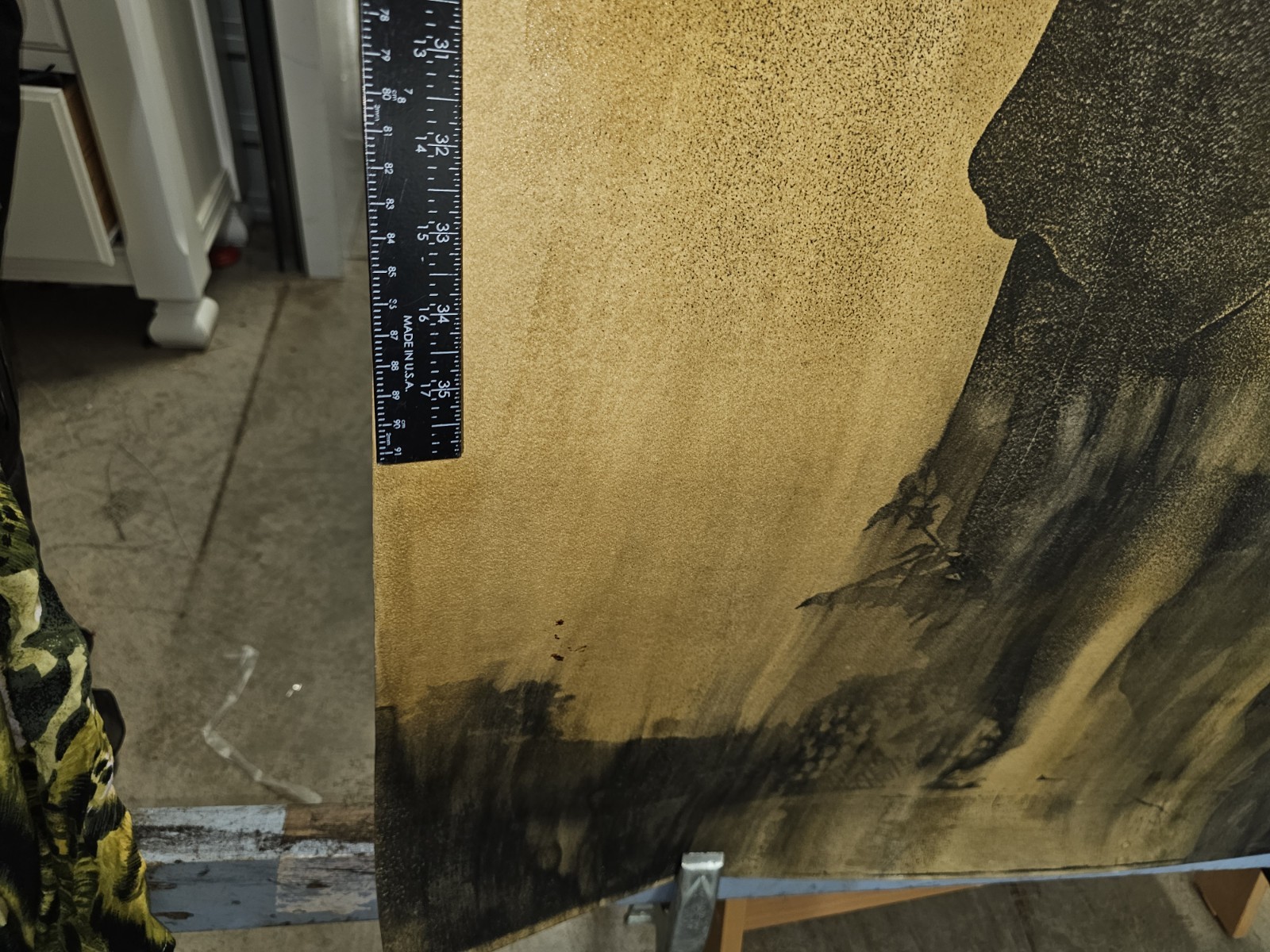 Denyseus Versailles Large Emulsion Transfer Vtg Wood Frame 48×36 Suzanne Lee 80s