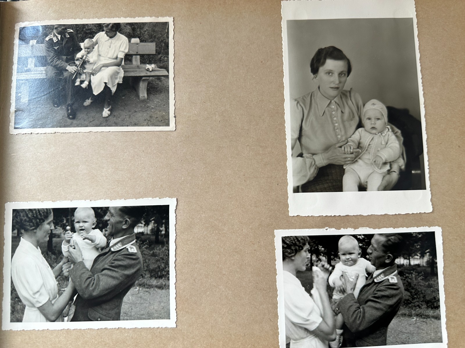 Old Photo Album Civilian with Flaws, Family Pre 1945 /27