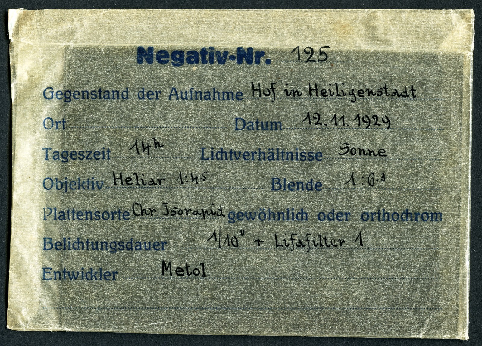 glass negative, Heiligenstadt (Vienna), modern house, by Eduard PEZDIKA, vintage