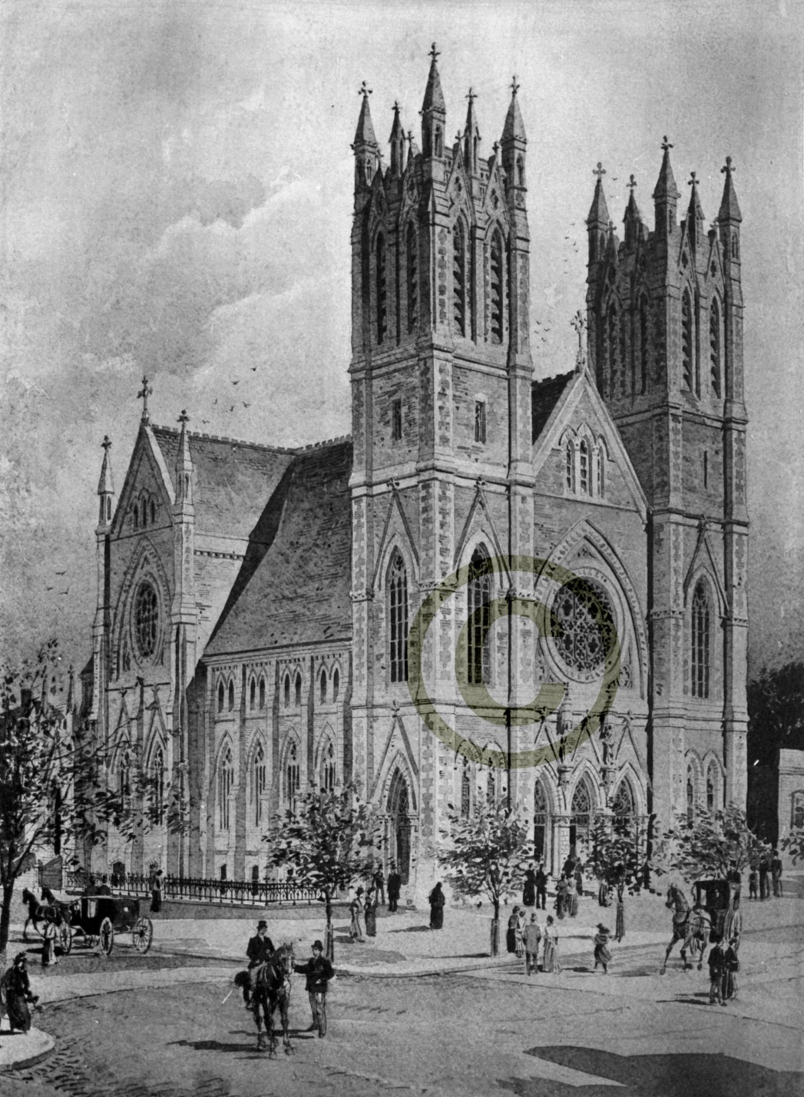 Boston, MA Catholic churches “GATE OF HEAVEN CHURCH” © 1892 Reprint