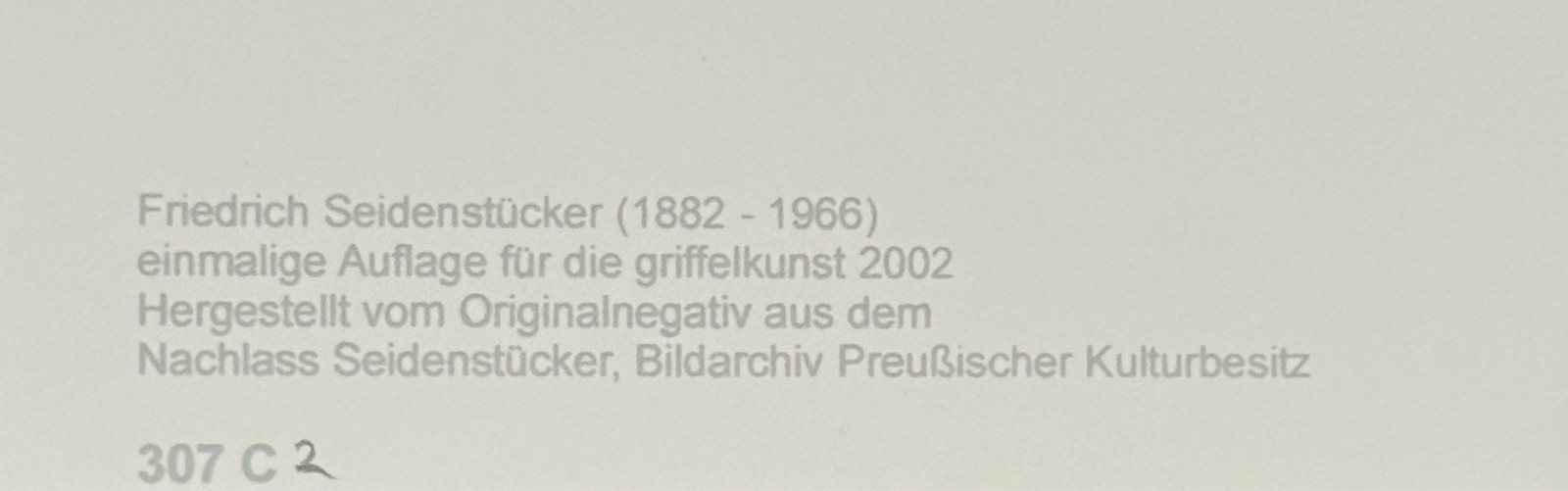 Friedrich Seidenstücker, Walk…, 1950, Photograph from Estate