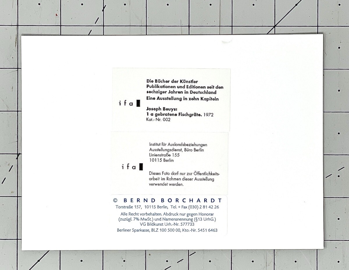 Joseph Beuys (1921-1986) Art Photo Print Announcement Card Berlin