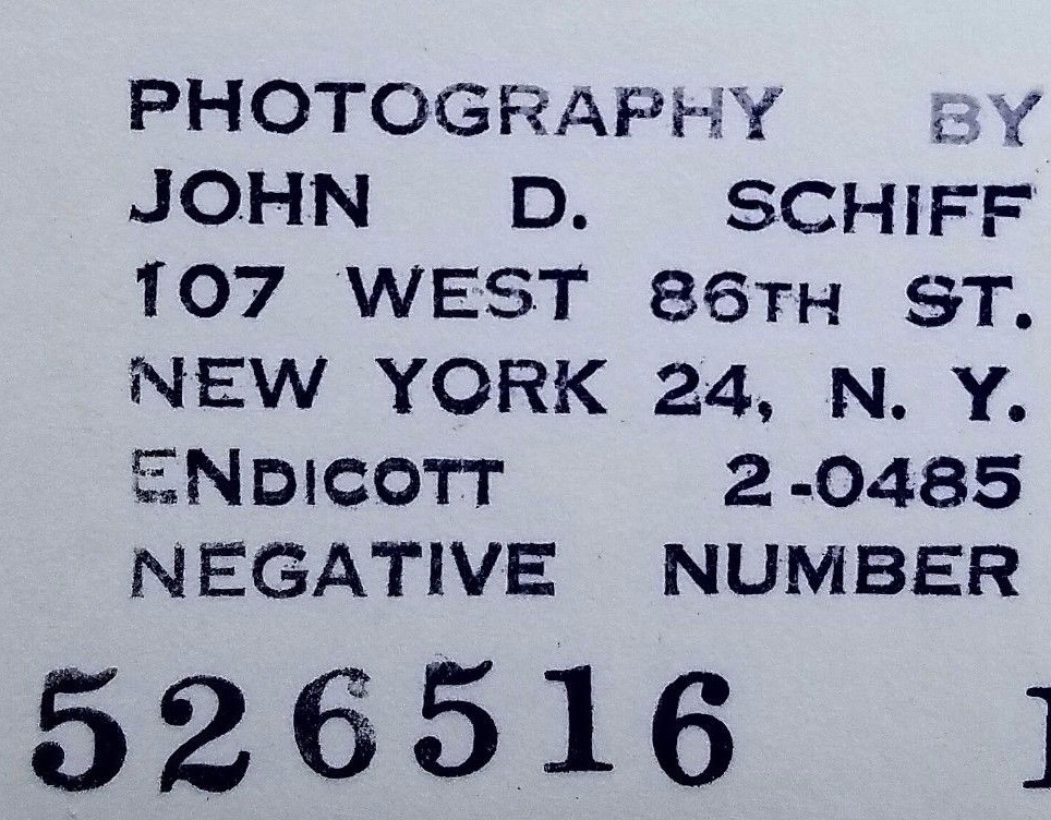 Group of 2 Vintage 1950’s Art NYC Photographer John D. Schiff (NY 1907-1976)