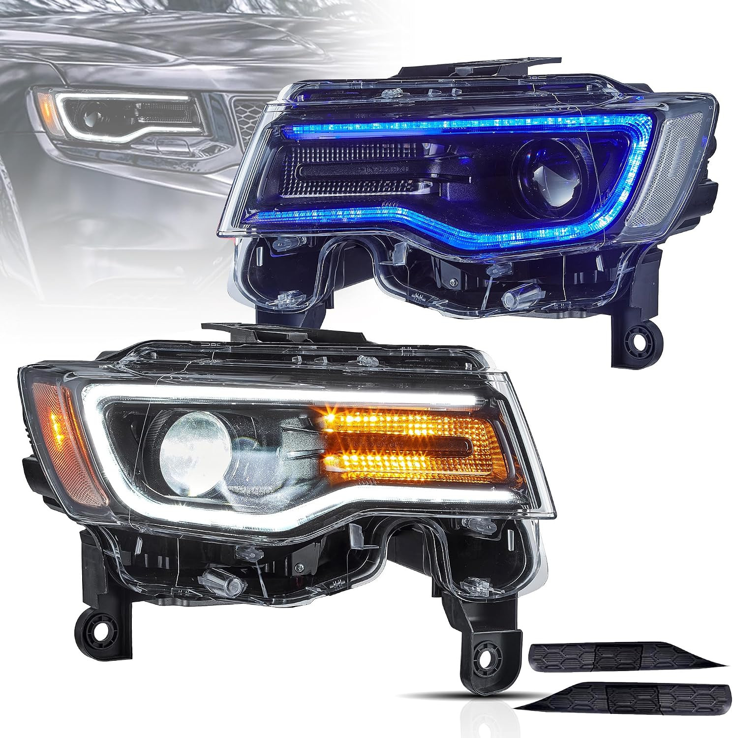 VLAND LED Headlights for Jeep Grand Cherokee WK2 2014-2021 4Th Gen (Fourth Gener