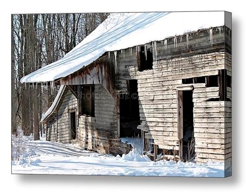 Abandoned Barn ~ 18×12 Ready to Hang CANVAS WRAP PRINT ~ Rustic ~ LARGE WALL ART