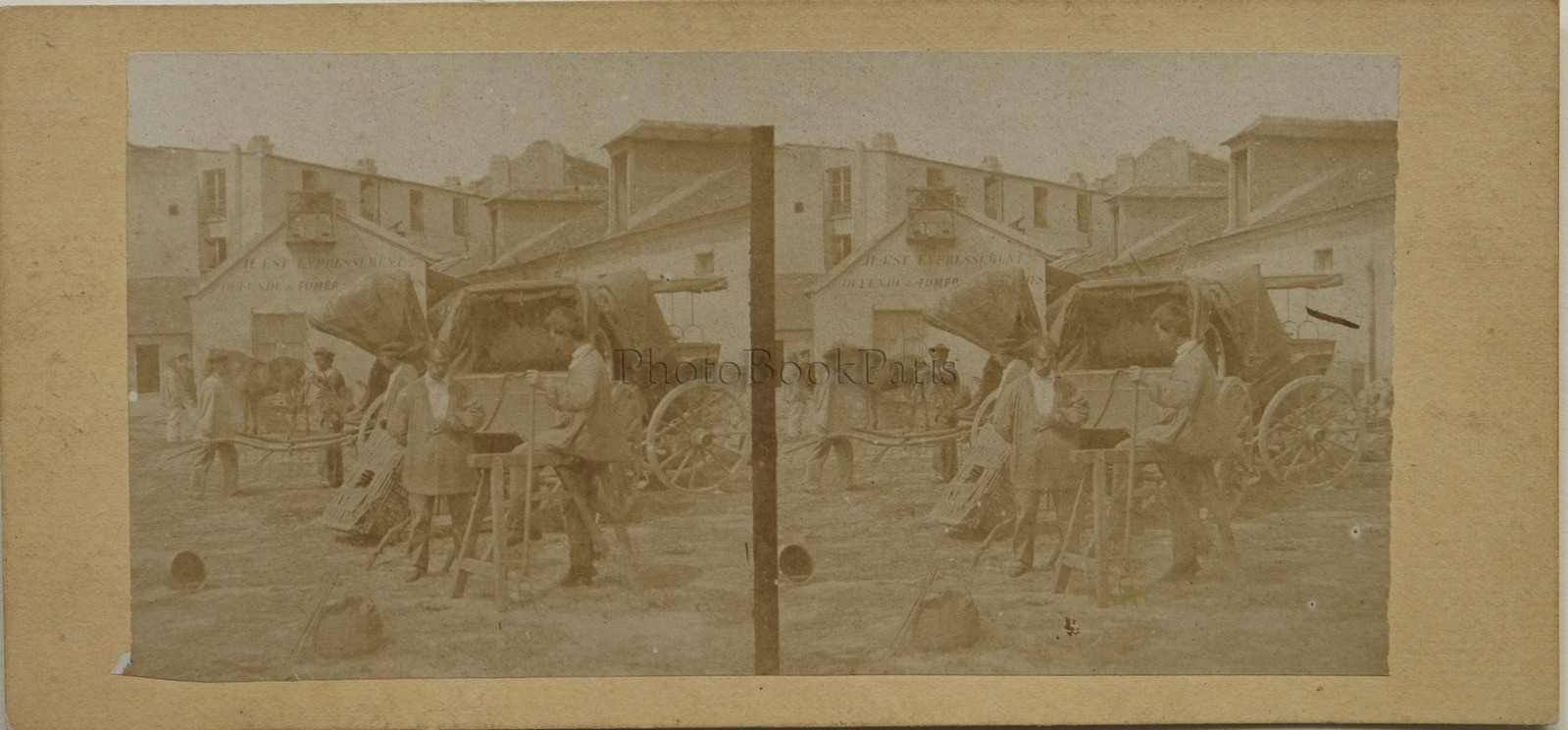 Genre Scene Factory Workers France Photo Stereo Vintage Album