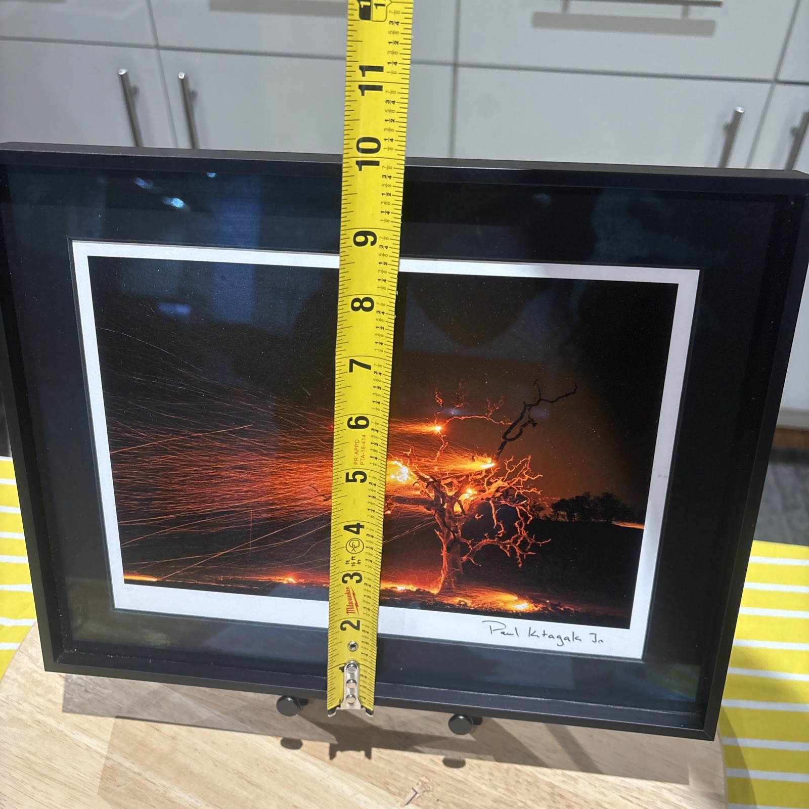 Photograph Print Titled Burning Tree” Signed By Paul Kitagak Jr. F-10”x12.75”