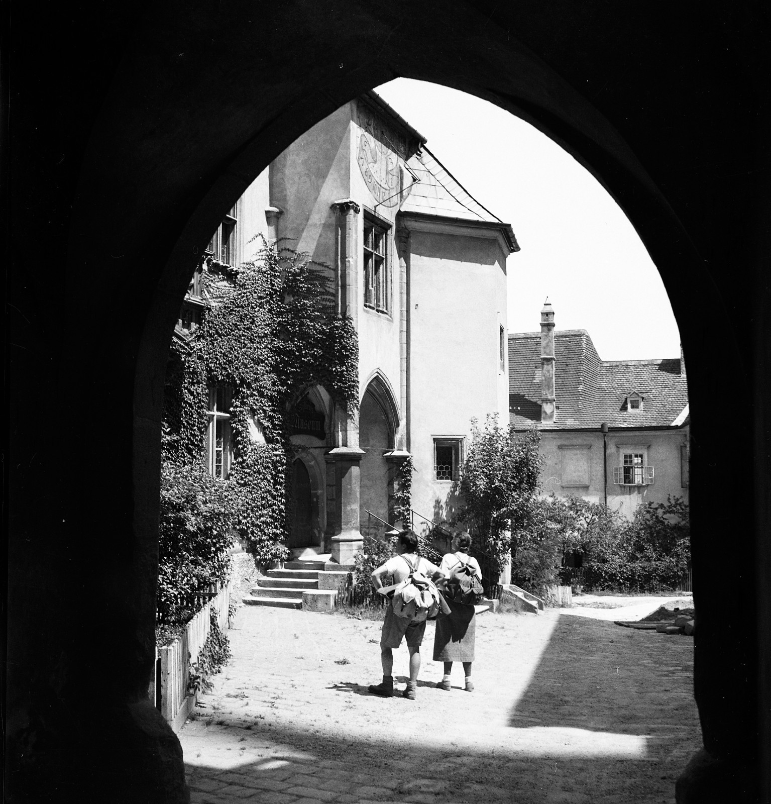 LOT 2x, “Hof in Klosterneuburg”, , Eduard PEZDIKA, vintage fine art negative!