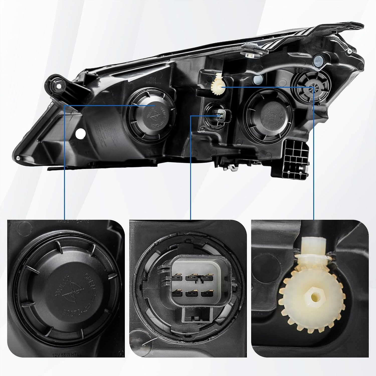 Headlights Headlamp Assembly Compatible with 2013 2014 2015 2016 2017 Chevy Trav