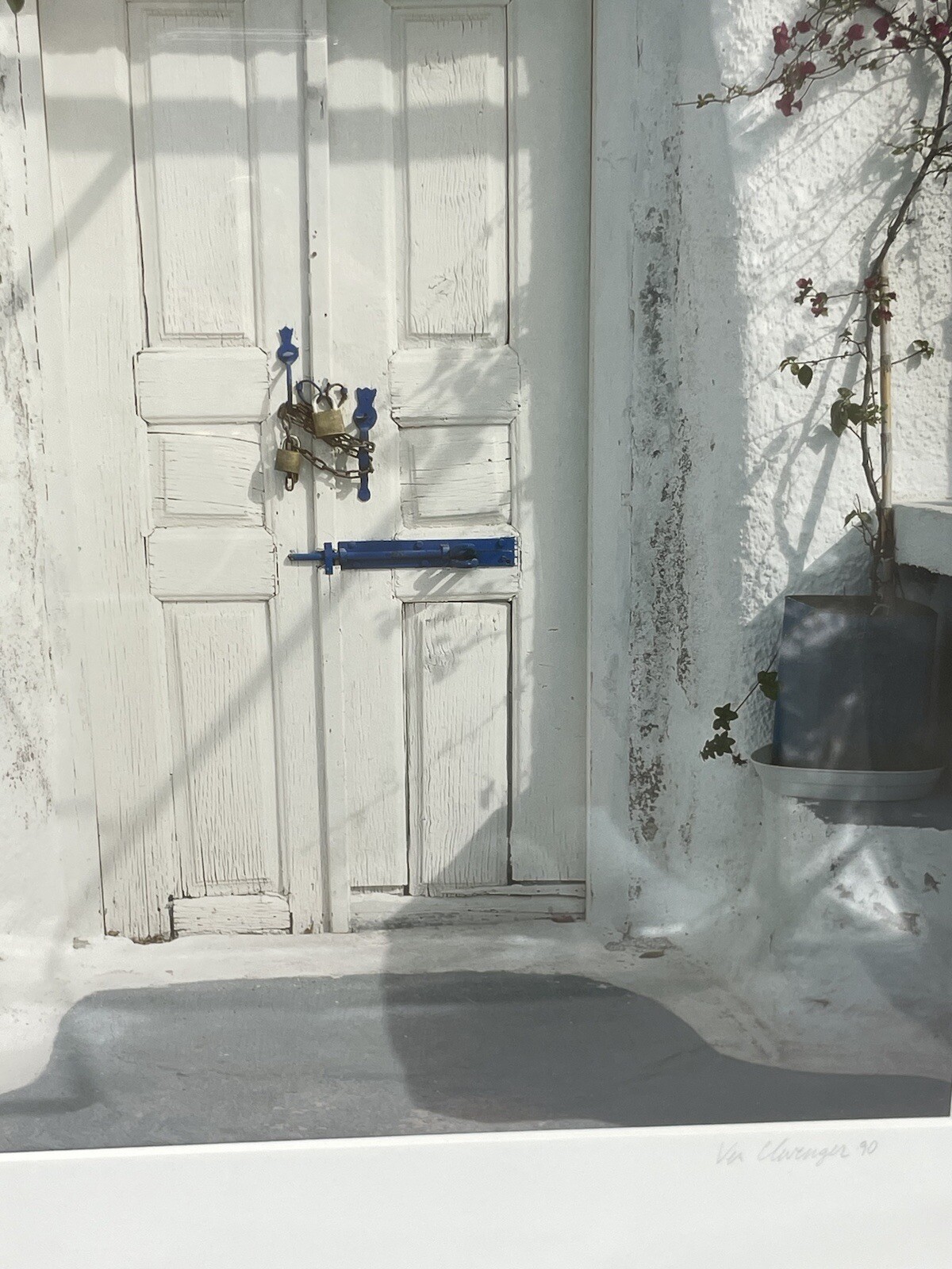 Santorini Doorway #1 Vern Clevenger Numbered Framed Signed Photograph #2/500