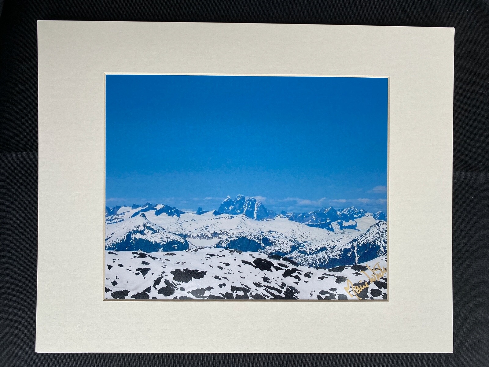 11 X 14 Photo in matte – signed by photographer Marie Whitton- ALASKA MOUNTAINS