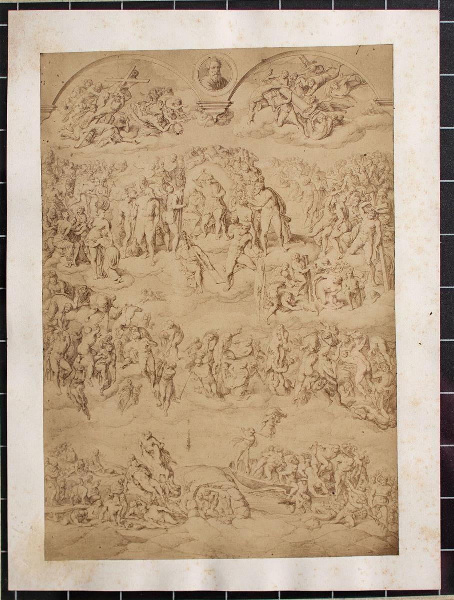 Michelangelo The Last Judgment Sistine Chapel Reproduction Circa 1850