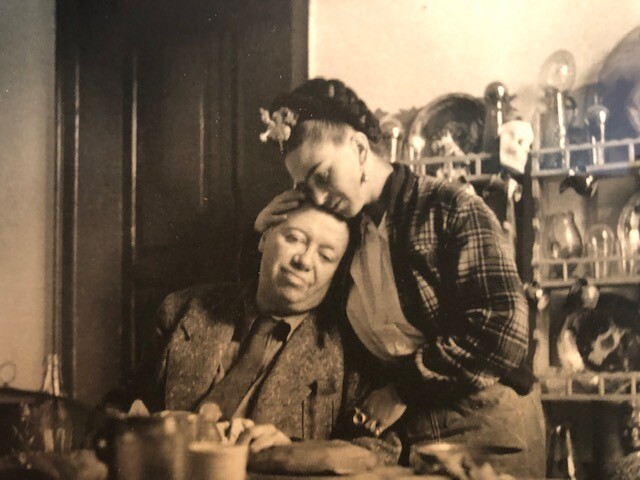 FRIDA KAHLO AND DIEGO RIVERA , PHOTO, 1941 BY EMMY LOU PACKARD