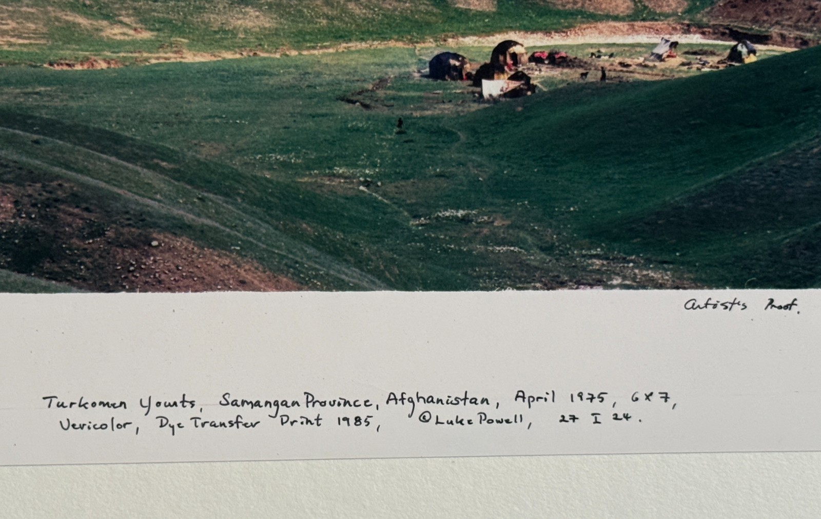 Rare Signed Artist’s Proof Dye Transfer Print by Luke Powell – Turkmen Yourts