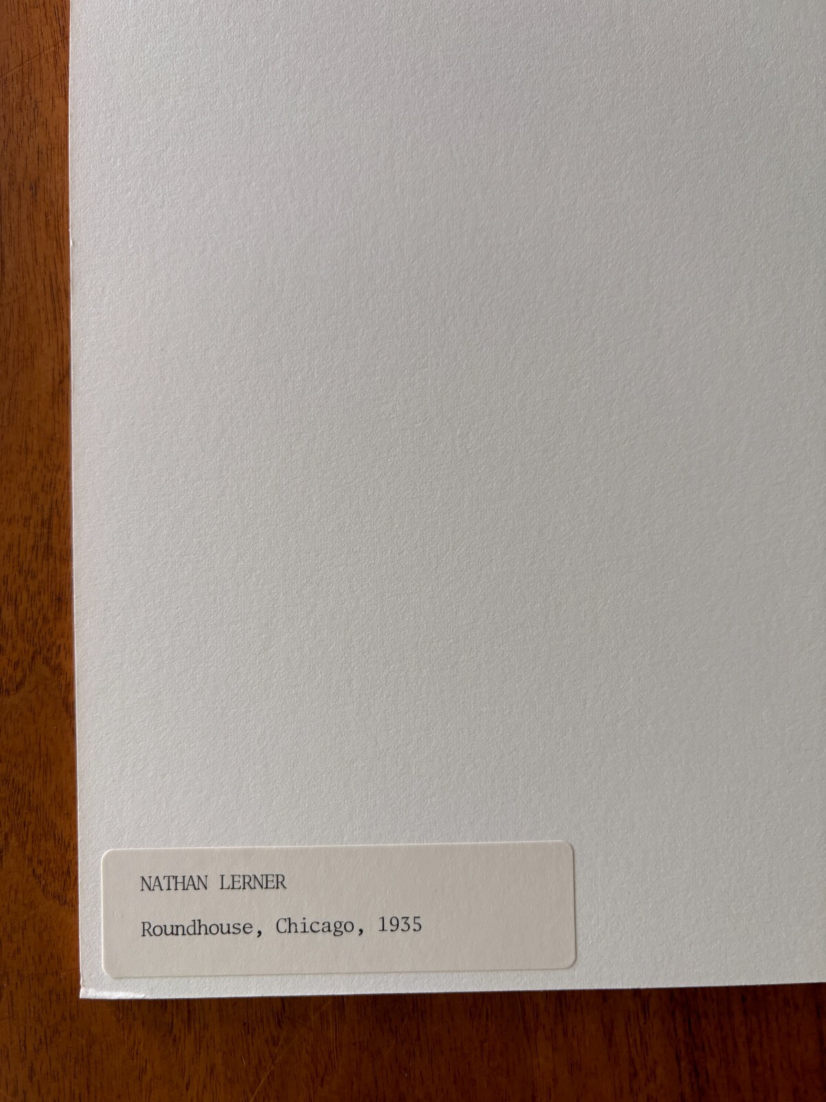 NATHAN LERNER “The Roundhouse, Chicago” 1935 Signed Silver Gelatin Photograph