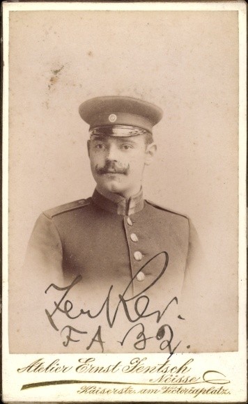 CdV German Soldier in Uniform, Zenker, Engelmann, Neisse 1895 – 10538409