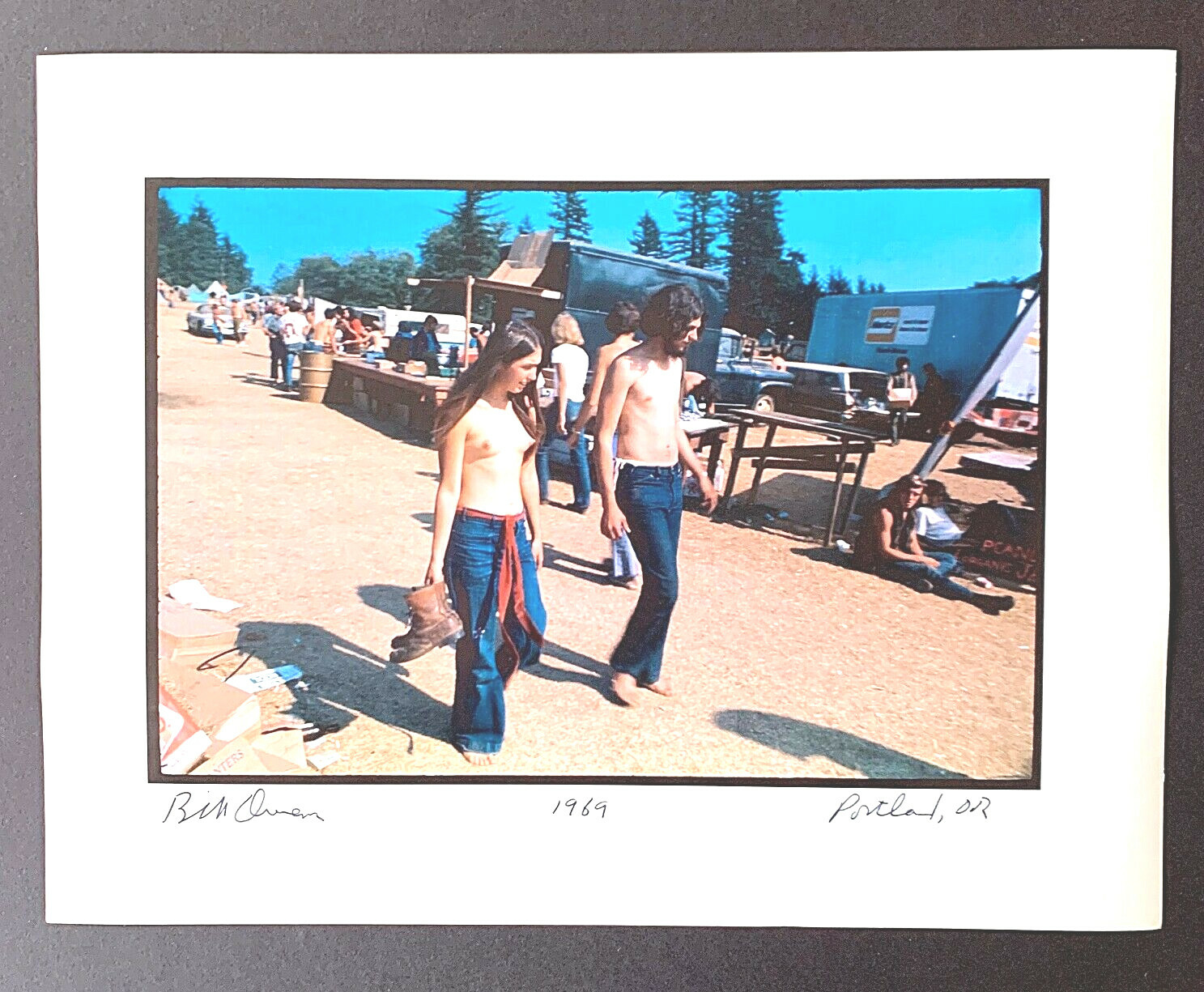 Bill Owens Set of photos Hippie Be-In Portland OR- 4 photographs 1969/2001
