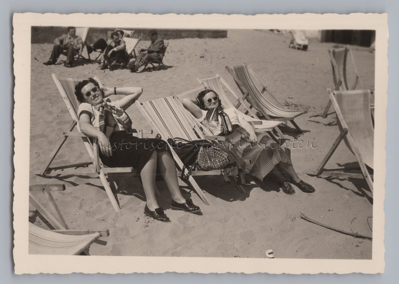 Diano Marina Riviera Italy 1953 – 2 Women Sunbathing – Vintage Photo 1950s