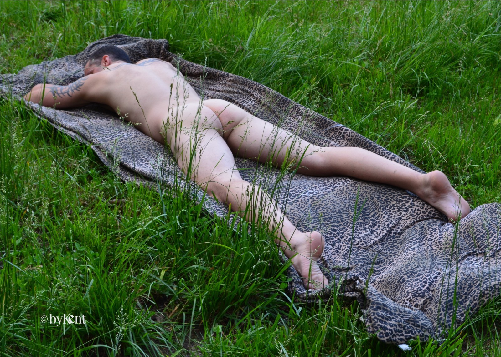 Nude male art model photographs, two 5×7″ prints