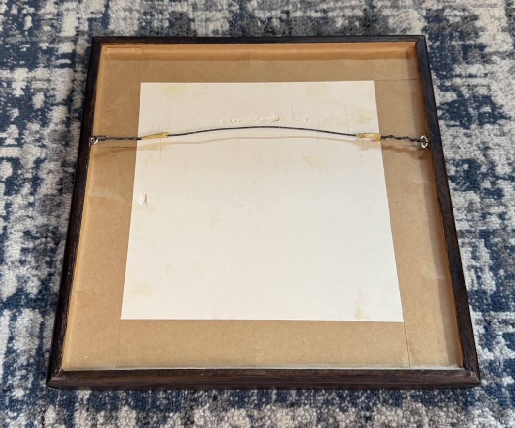 Original Les Klug Signed Framed Photograph 11×11 Inches Wisconsin Farm Vintage