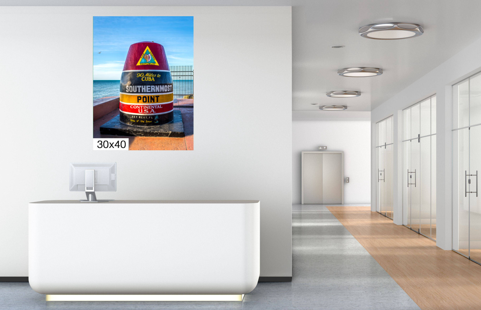 Boundary of Bliss, Southernmost Point Key West Florida Photography Print