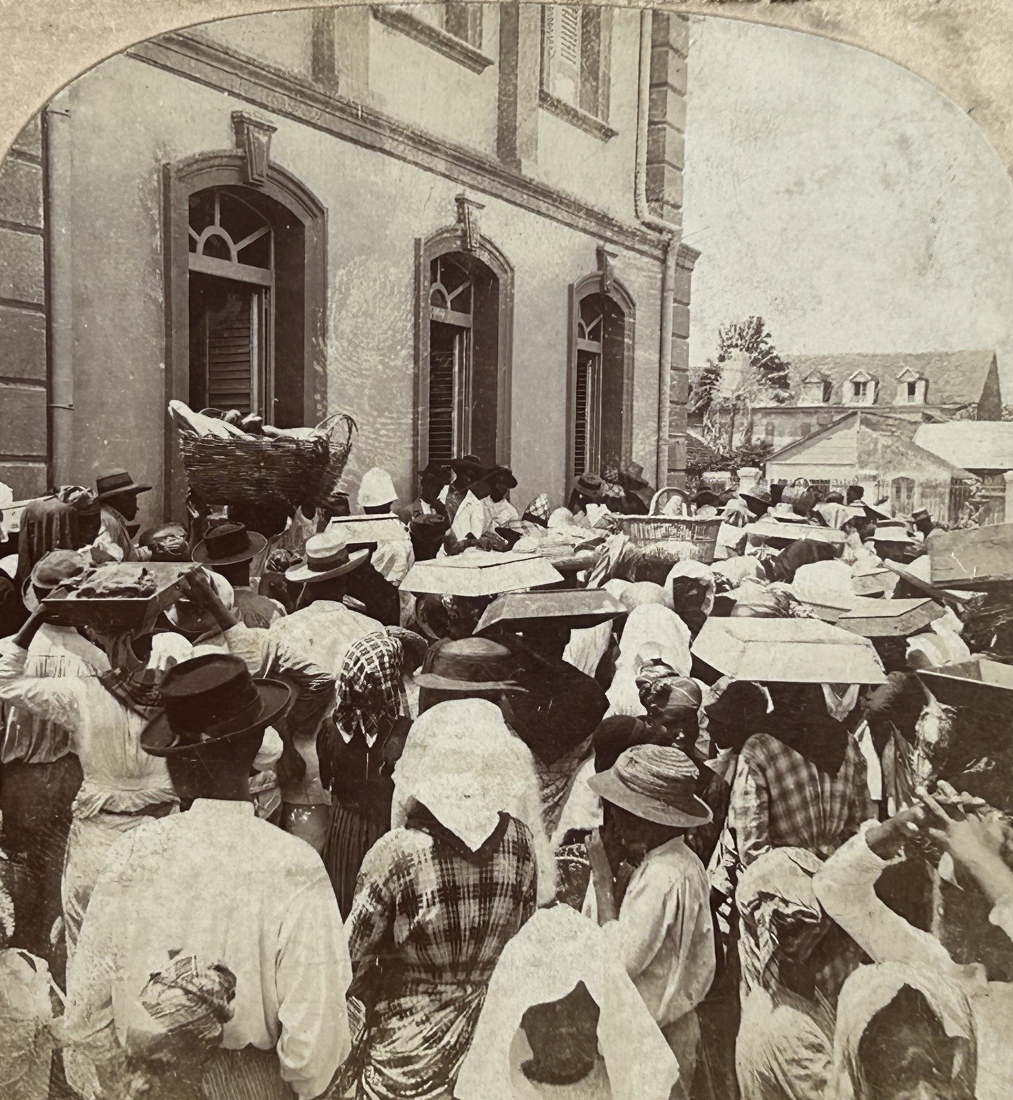 Martinique Refugees In Fort-de-France 1903 Stereo Photo Vintage §N