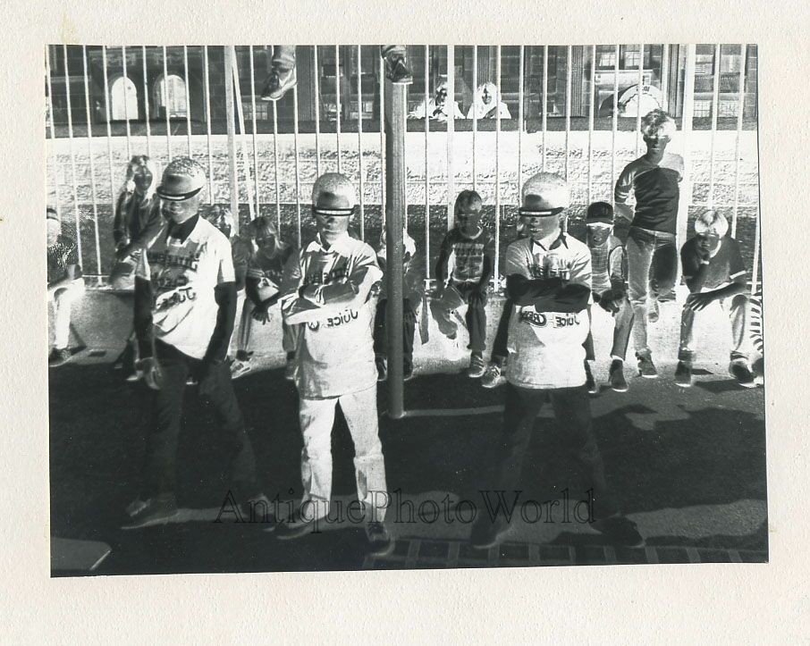 Black boys break dancers in glasses vintage art photo