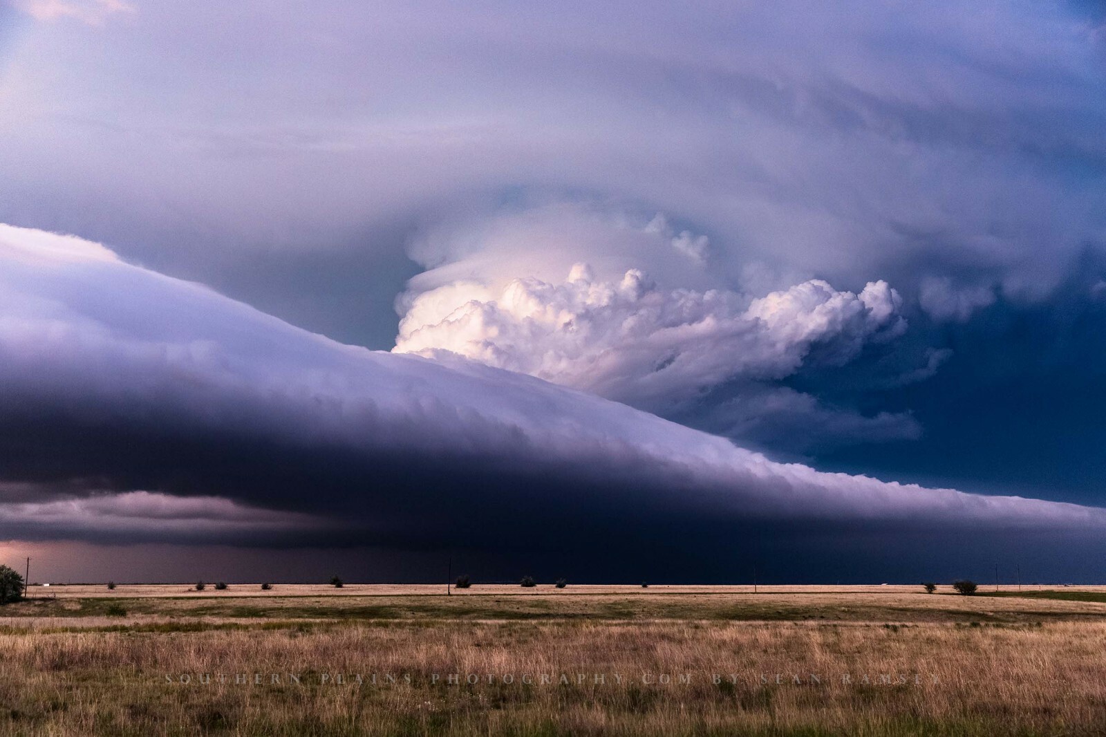 Supercell Thunderstorm Spanning Sky in Texas Photo Print (Unframed)