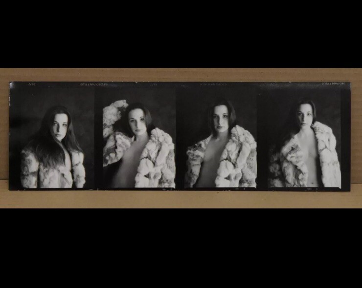 Russell Levin 2002 Sara in Studio 5″x15″ One of a Kind Quadtych Photograph Nude