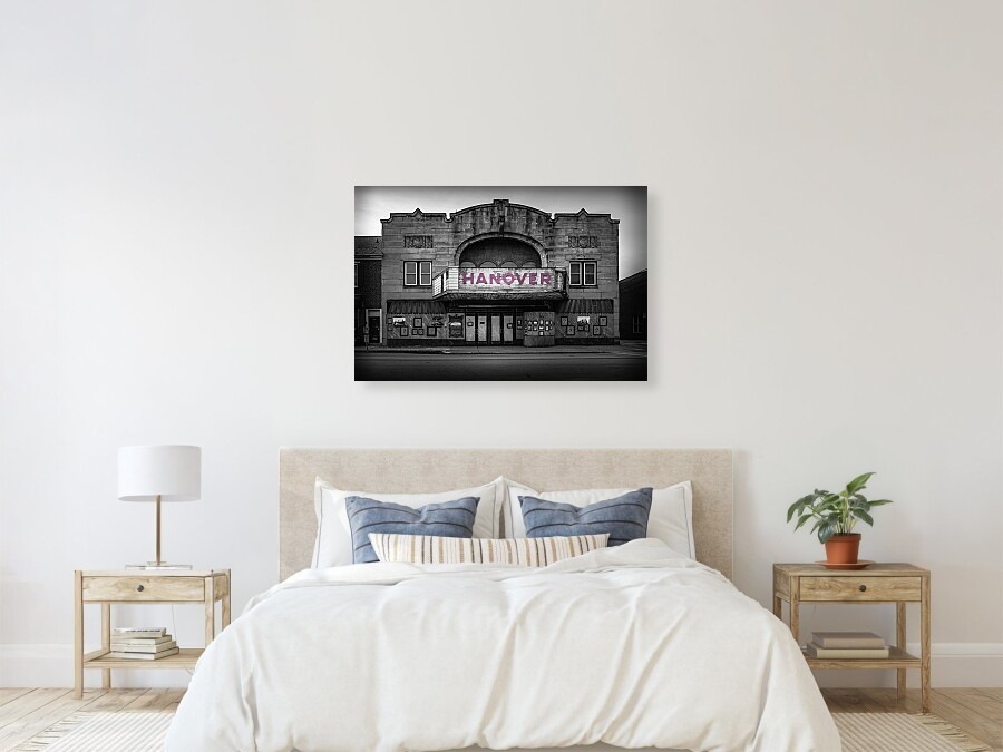 Abandoned Theatre Photography Hanover Pennsylvania Black and White Art Print