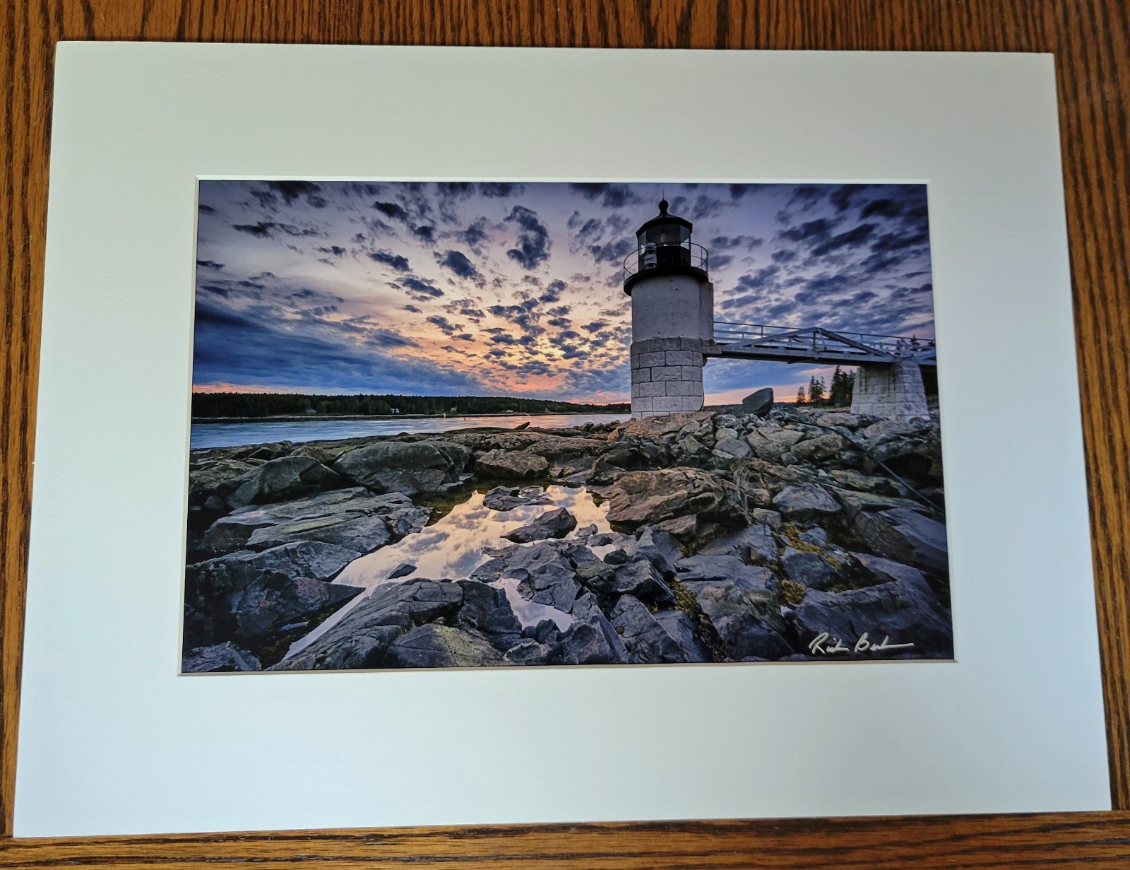 Marshall Point Lighthouse Maine Matted Fine Art Photo 8×12 in print in 12×16 mat
