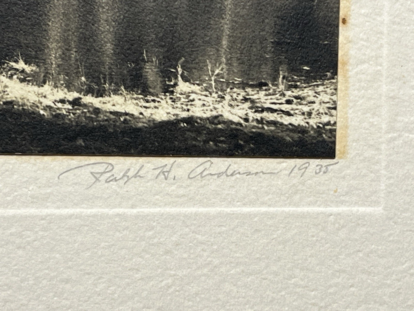 Original Signed Ralph H Anderson Merced River Yosemite Park Gelatin Silver Print