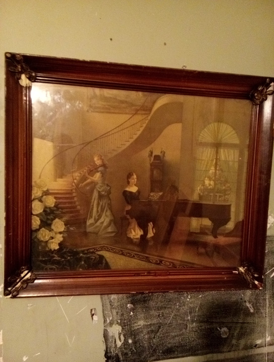 VINTAGE! Framed Print Image of American Liberty Ship USS Harcourt (IX-225)