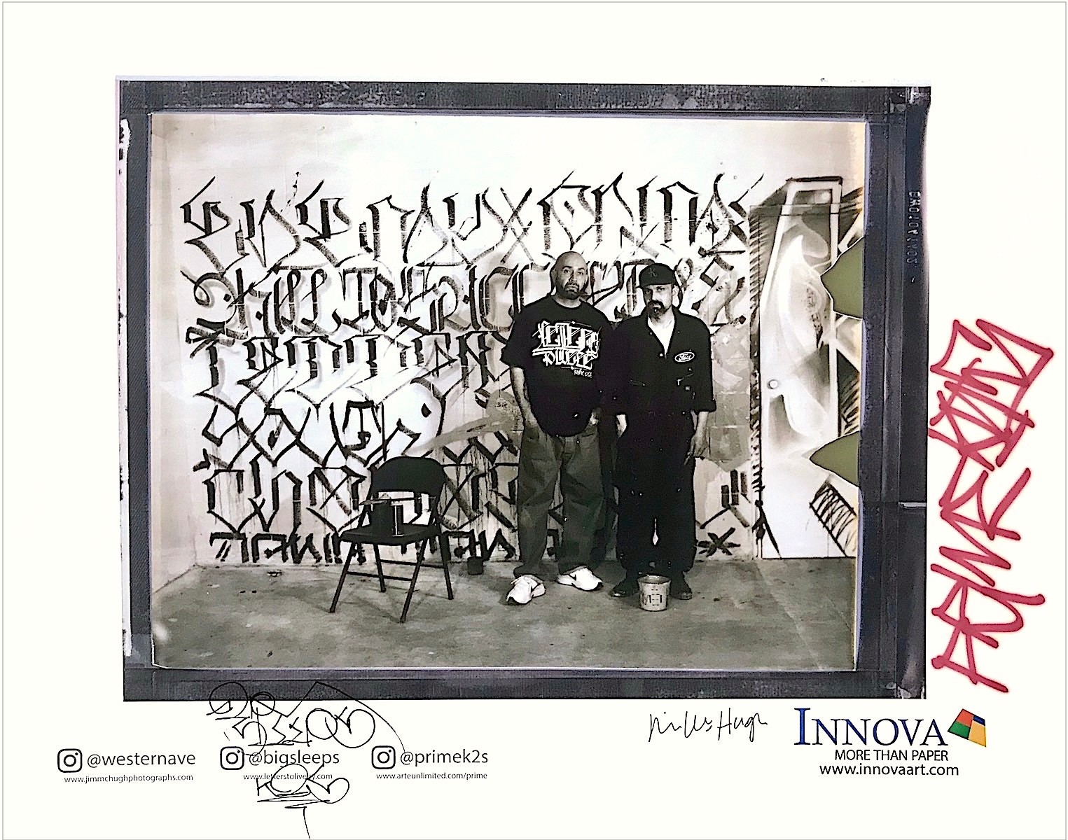 L.A. Graffiti Artists “Big Sleeps” and ” Prime” Hand Signed Photo by Jim McHugh