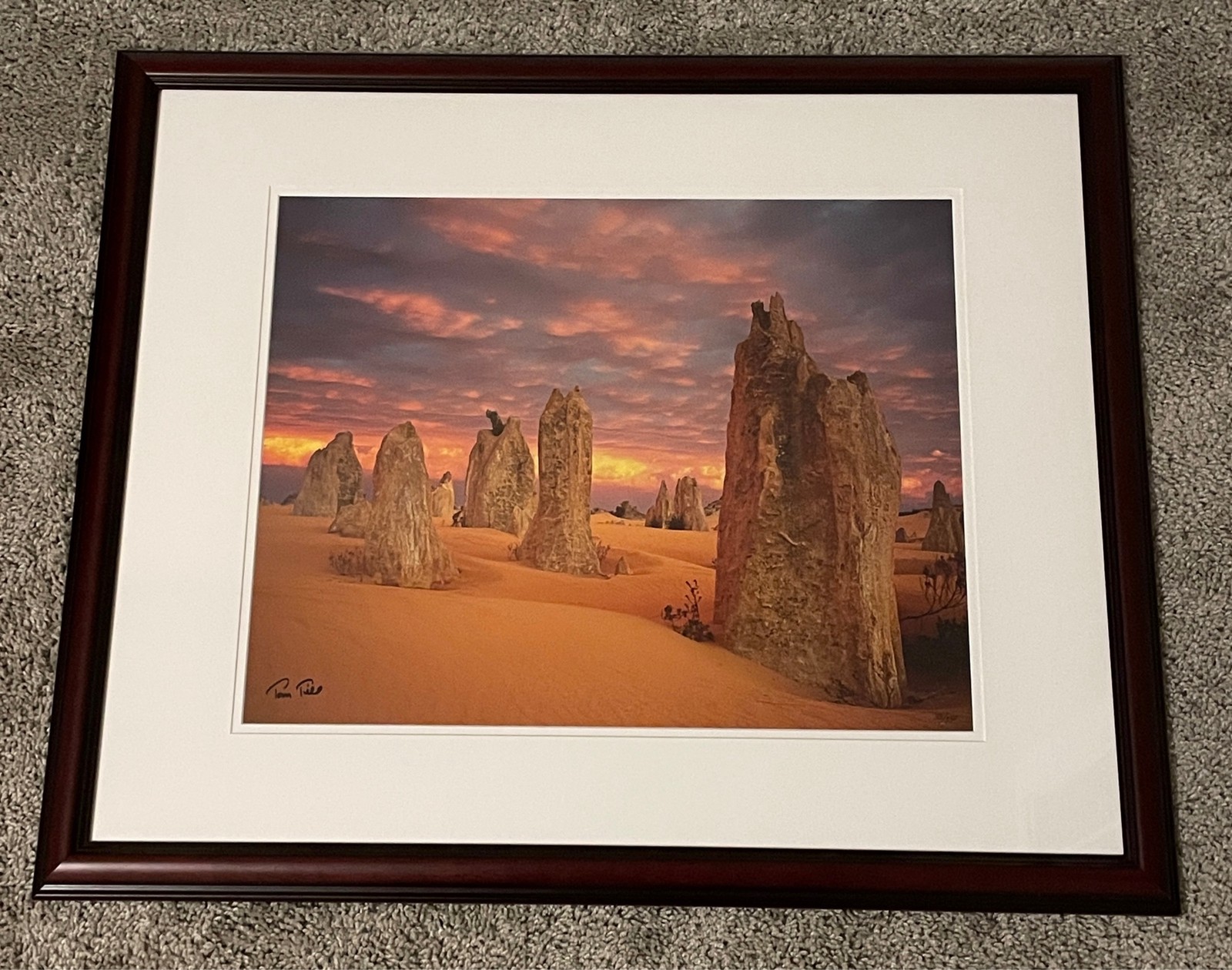 Tom Till Pinnacles Desert Sunset Framed Photography Print Wall Art Signed COA