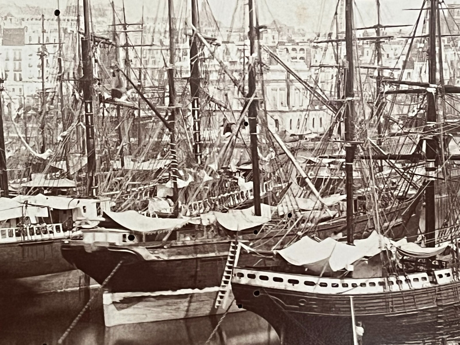 2 Album Photo Giacomo Brogi Circa 1870 Port Naples Napoli Italy 25x19cm (11+12)