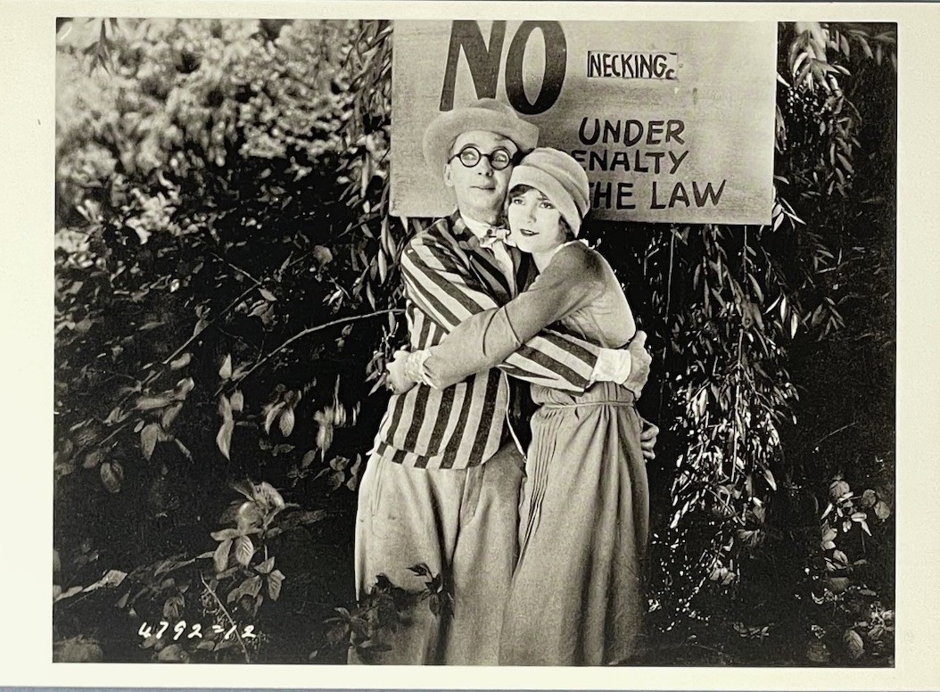 No Necking Sign Happy Couple c. 1920 Fotofolio Art Photo Print Card 4”x6”