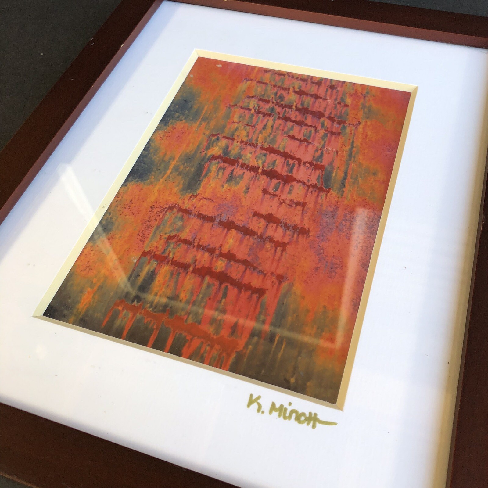 Katherine Minott Fine Abstract Photography Art “Wall Poem” Framed & Artist Signe
