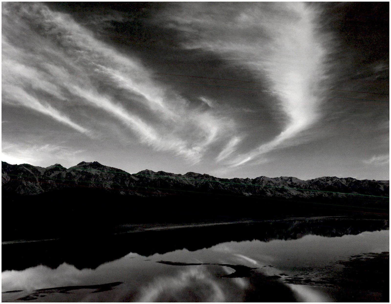 1962 1990s Ansel Adams Clouds and pool Sierra Nevada Large Art Photo
