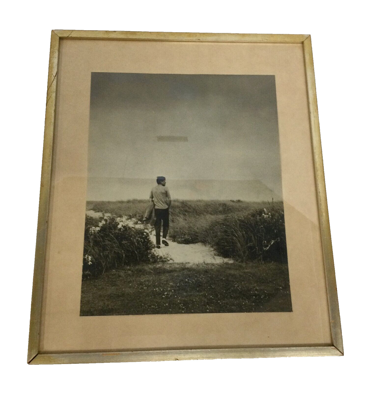 Vtg Framed Print of JFK’s Favorite Photo of Himself by Mark Shaw Hyannis Port
