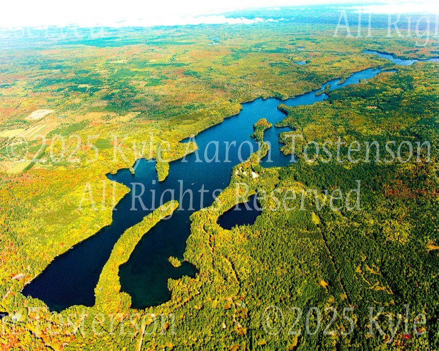 Lake Owen, Bayfield County, Cable, Wisconsin Overhead Photograph. Frame Optional