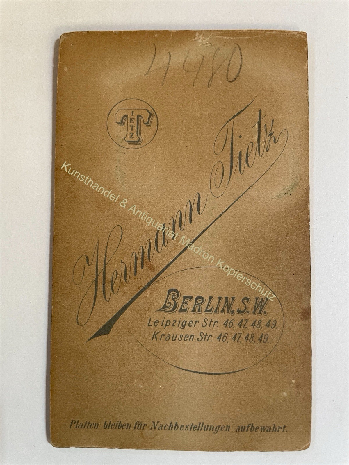 orig. CDV photo photograph man gentleman fashion picture old around 1885 H. Tietz Berlin