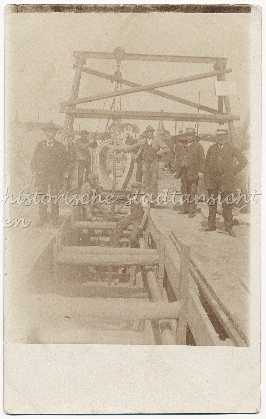 Construction Workers Road Canal – Men Professional Life – Vintage Photo 1920s