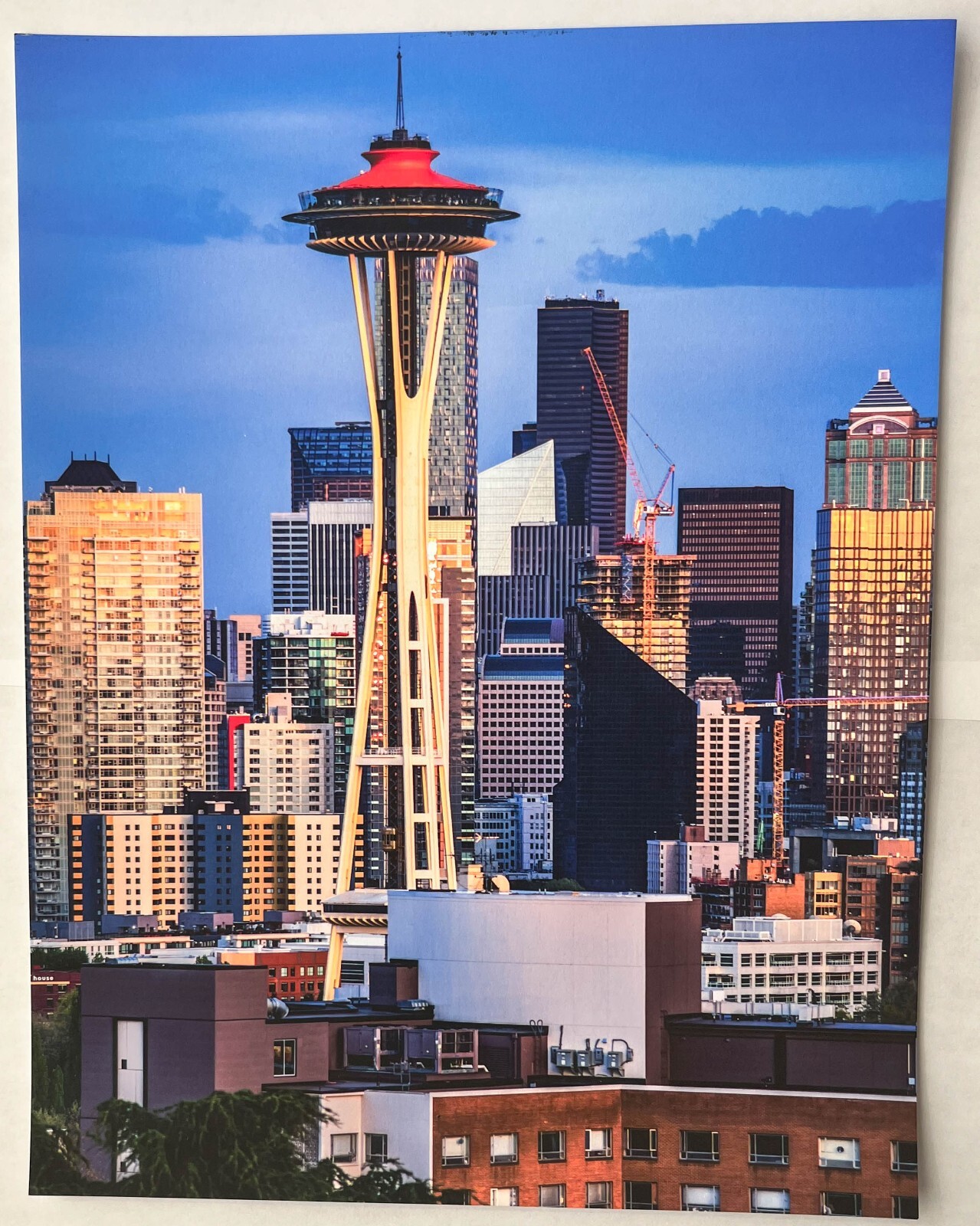Seattle Downtown Skyline. 11×8.5 in. High quality Art Fine Handmade Photography.