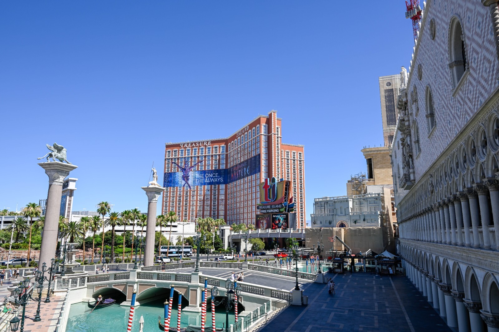 Treasure Island from Venetian, July, 2024, Las Vegas, Digital Image, Photo